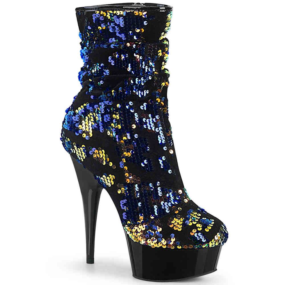 Pleaser - DELIGHT1004 Bottes de plateforme - Bleu/Noir Product image